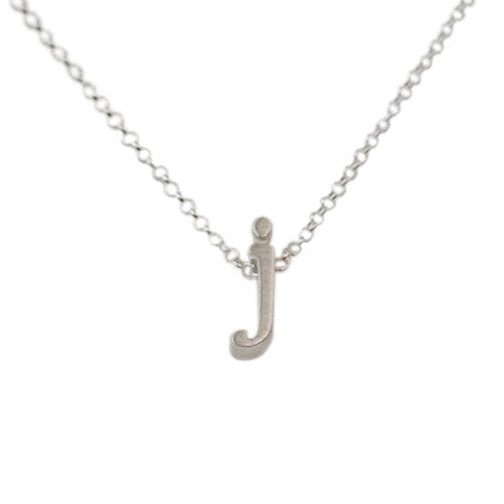 Initial Necklace - J
