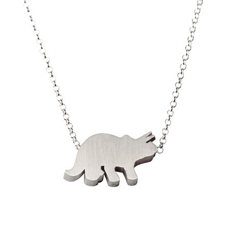 Triceratops Silhouette Necklace