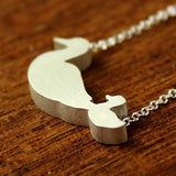 Duck Mom and Baby Silhouette Necklace