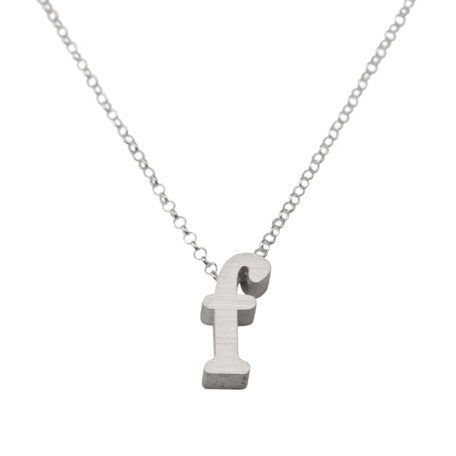 Initial Necklace - F