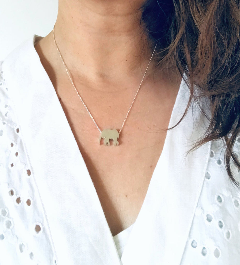 Elephant Silhouette Necklace