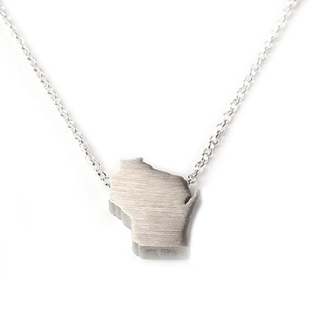 Wisconsin Silhouette Necklace