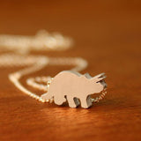 Triceratops Silhouette Necklace